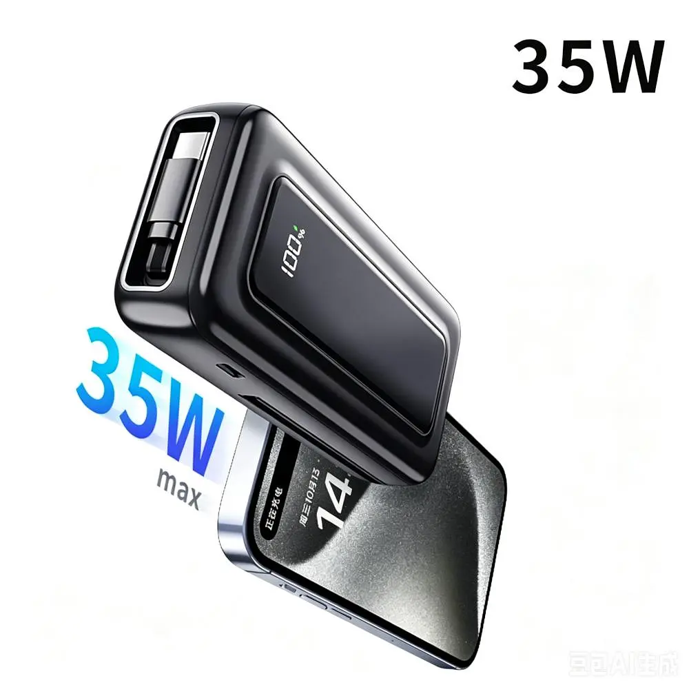 Павербанк ATRIA Black 10 000 mAh / 35 Вт (WPD-35S) - фото 4