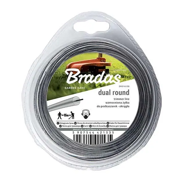 Волосінь для тримера Bradas RIPPER DUAL "коло" 1,6мм х 15м ZRO1615B