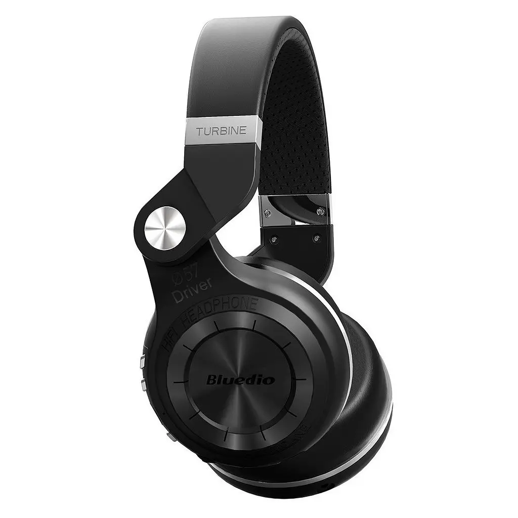 Навушники Bluedio T2 Plus з вбудованим радіо Bluetooth бездротові чорні - фото 3