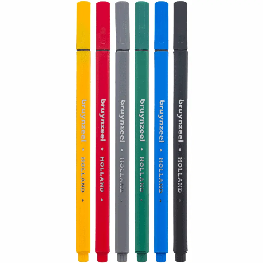 Набір лінерів FINELINER Basic 6 кольорів Bruynzeel - фото 2