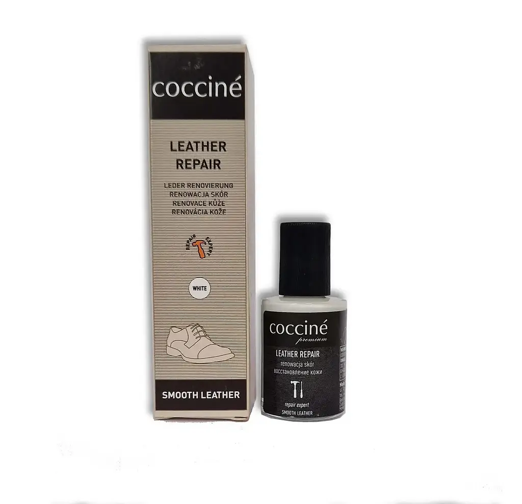 Фарба корректор для шкіри взуття Coccine біла 10мл - фото 3
