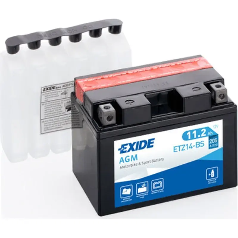 Акумулятор автомобільний EXIDE AGM 11,2Ah (+/-) (205EN) (ETZ14-BS) - фото 3