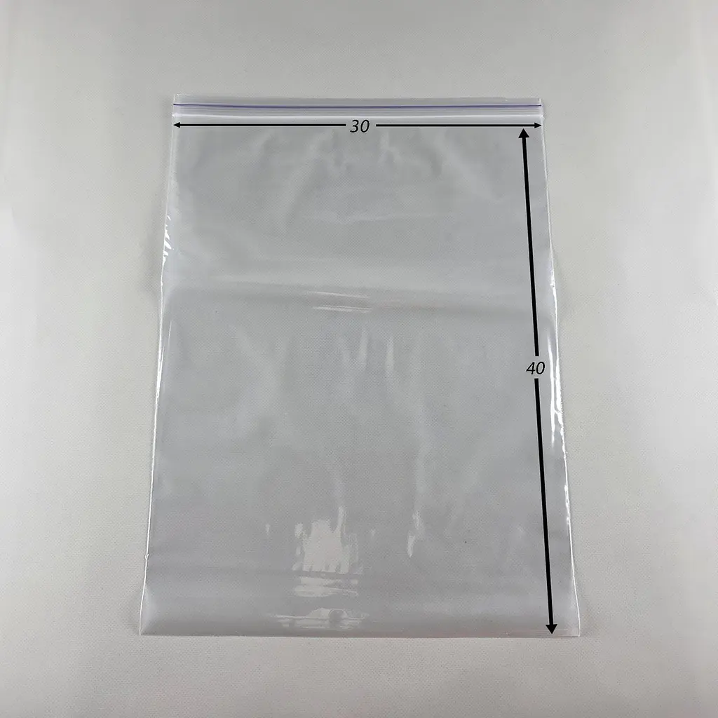Пакети Zip-Lock прозорі 30x40 см, 100 шт, 50 мкм, поліетиленові пакети із застібкою - фото 2
