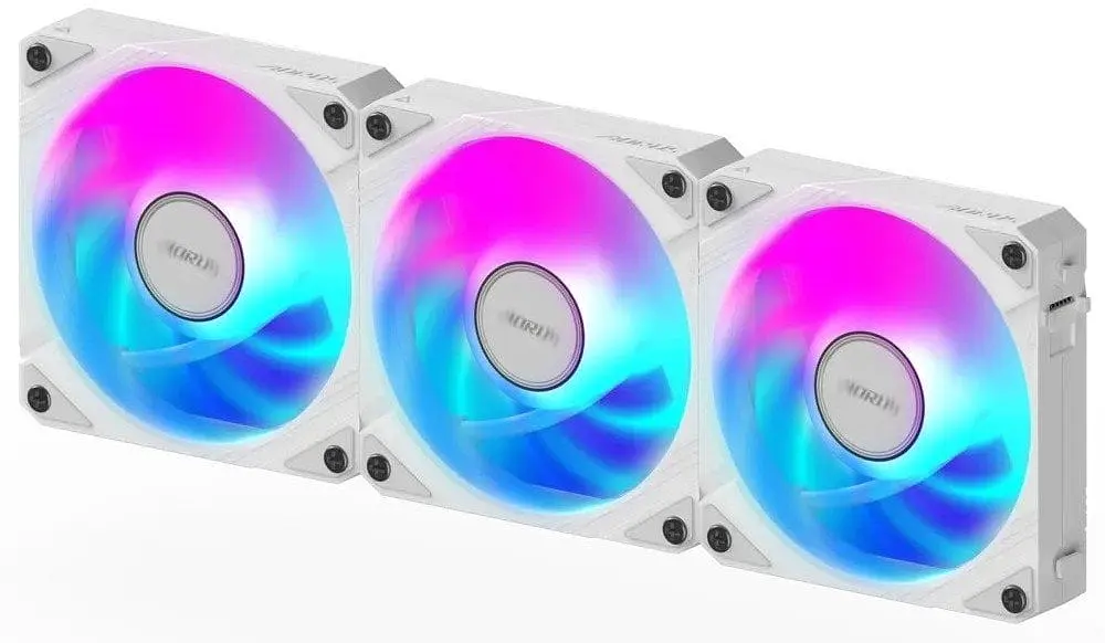 Вентилятор Gigabyte Aorus EZ Chain Fan 120 Ice 3-Pack Білий (GP-ECFAN1203 ICE) - фото 3