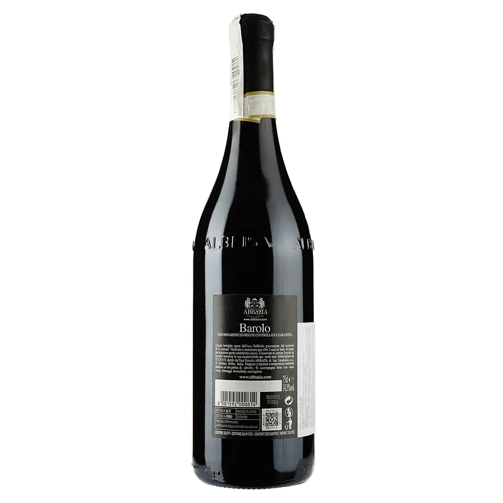 Вино Abbazia Barolo, червоне, сухе, 14%, 0,75 л - фото 2