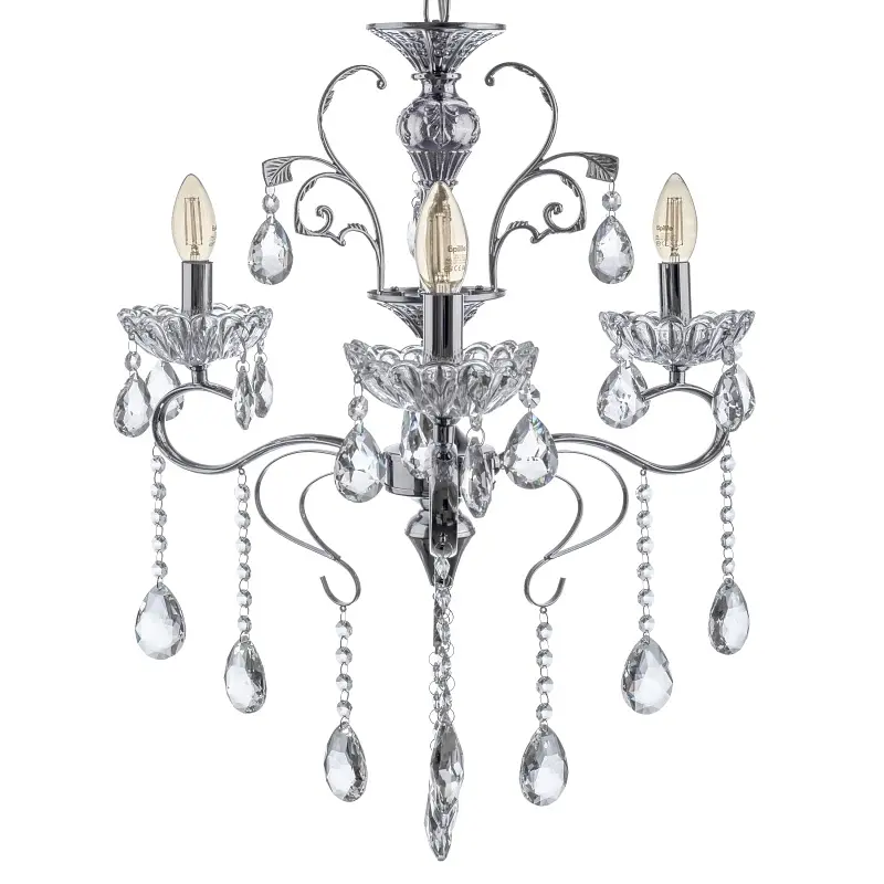 Люстра свеча Brille подвесная хрустальная E14 40W (BCL-667S/3) - фото 2