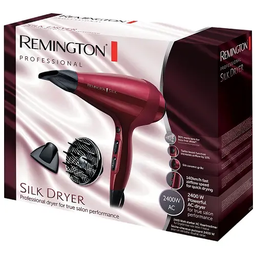 Фен Remington AC9096, Red/Black, 2400W, 3 режими, 2 швидкості, подача холодного повітря, іонізація - фото 2