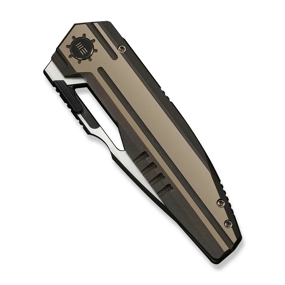 Ніж складаний туристичний Weknife Reveille (9.7 см) Bohler M390 / Titanium бронзовий - фото 4