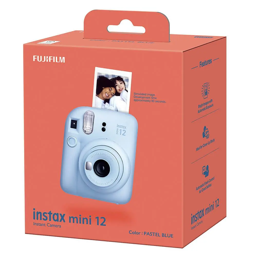 Набор камера Fujifilm Instax Mini 12, Фотобумага 100 шт, Чехол, Фотоальбом 108 фото Голубой - фото 8