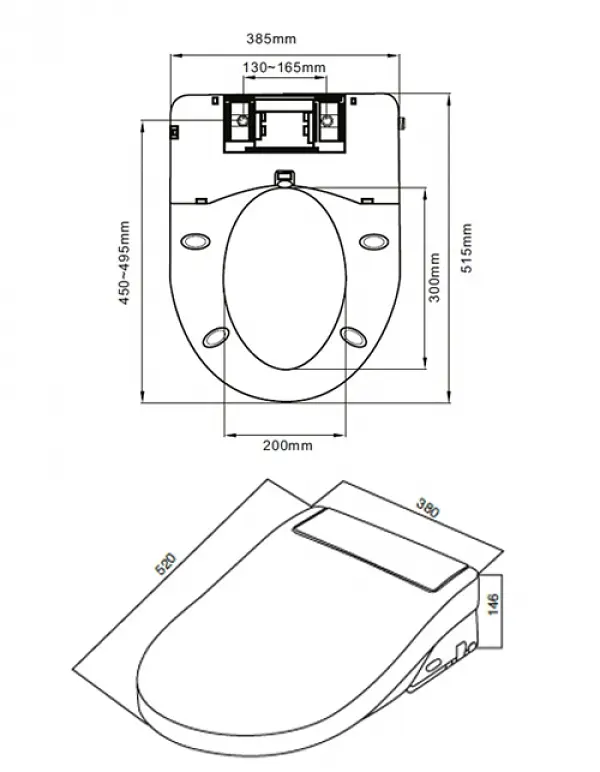 Електронна кришка-біде AM.PM Pleasure Seat CEB7851WH, Білий - фото 2