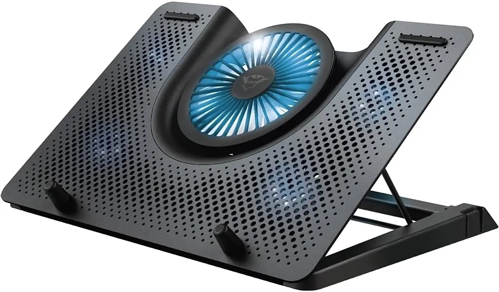 Підставка для ноутбука Trust GXT 1125 Quno 17.3` Blue LED Black (23581) [70907] - фото 2