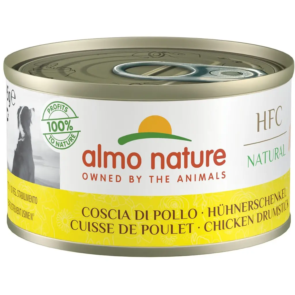 Акция!!! Набор влажного корма для собак Almo Nature HFC Dog Natural 4+1 куриная голень 475 г (5 шт. х 95 г) - фото 2