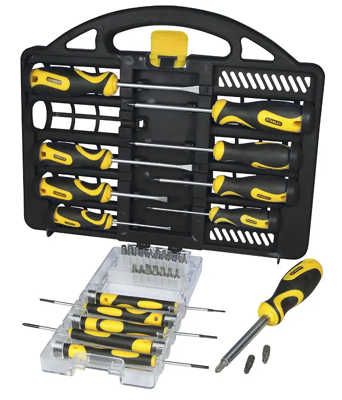 Отвертки 1/4", битодержатель, 20 бит, SL, PH, PZ, Torx, кейс набор 34шт Stanley hoz0014108 - фото 2