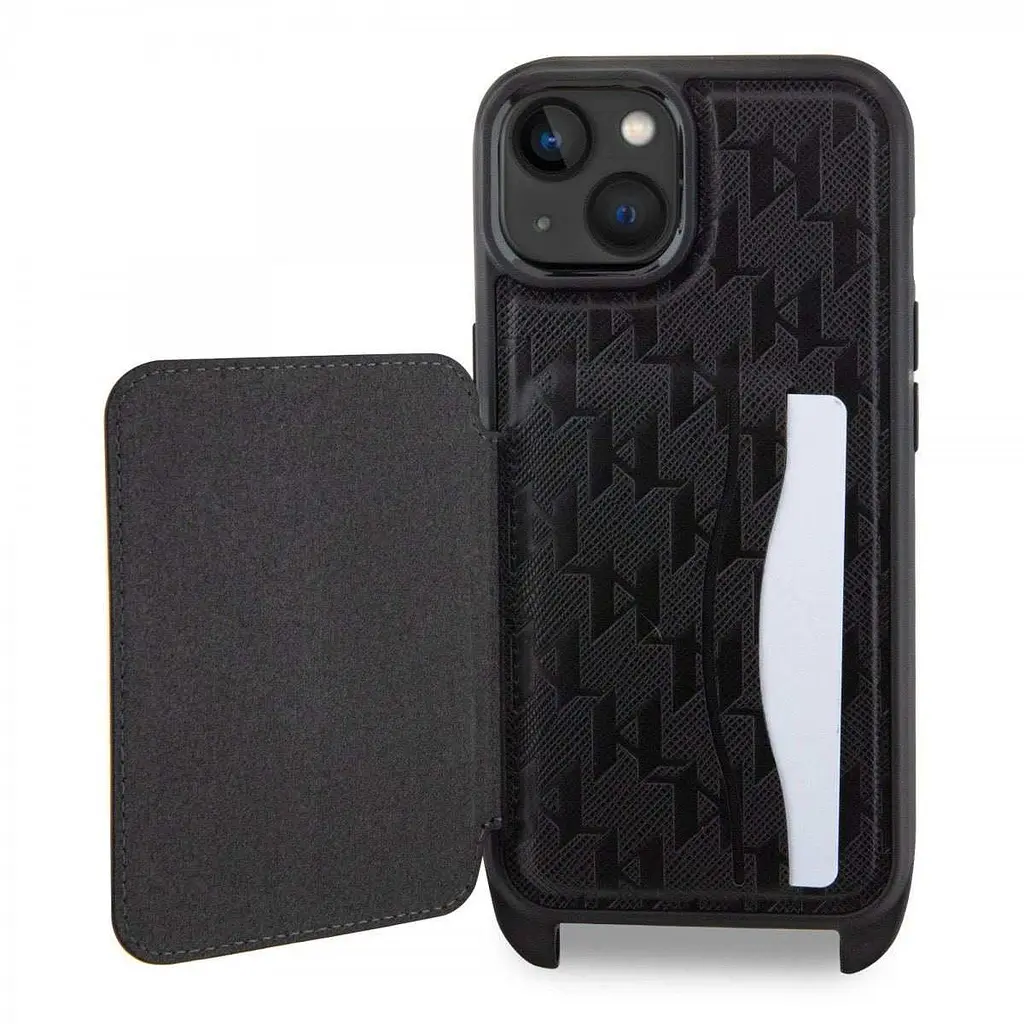 Чехол Karl Lagerfeld Saffiano Monogram Crossbody Ikonik NFT для iPhOne 14 Black - фото 4