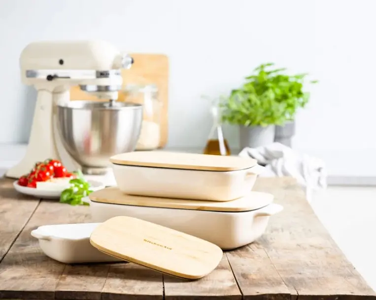 Форма для запікання з кришкою KitchenAid СС006109-001 8,8 х24, 8х40, 4 см 3.8 л кремова - фото 7
