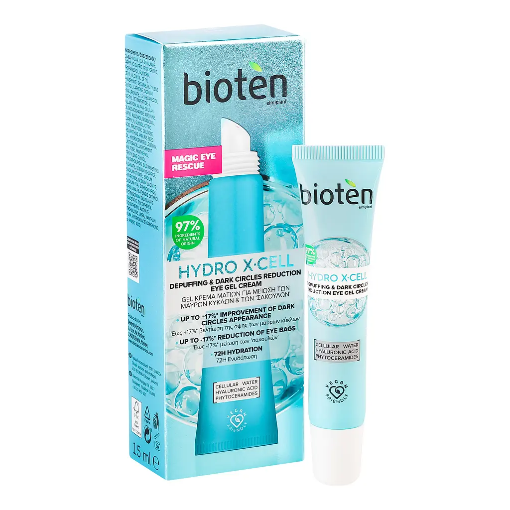 Крем-гель для шкіри навколо очей Bioten Hydro X-Cell Depuffing & Dark Circles Reduction Eye Gel Cream 15 мл - фото 2