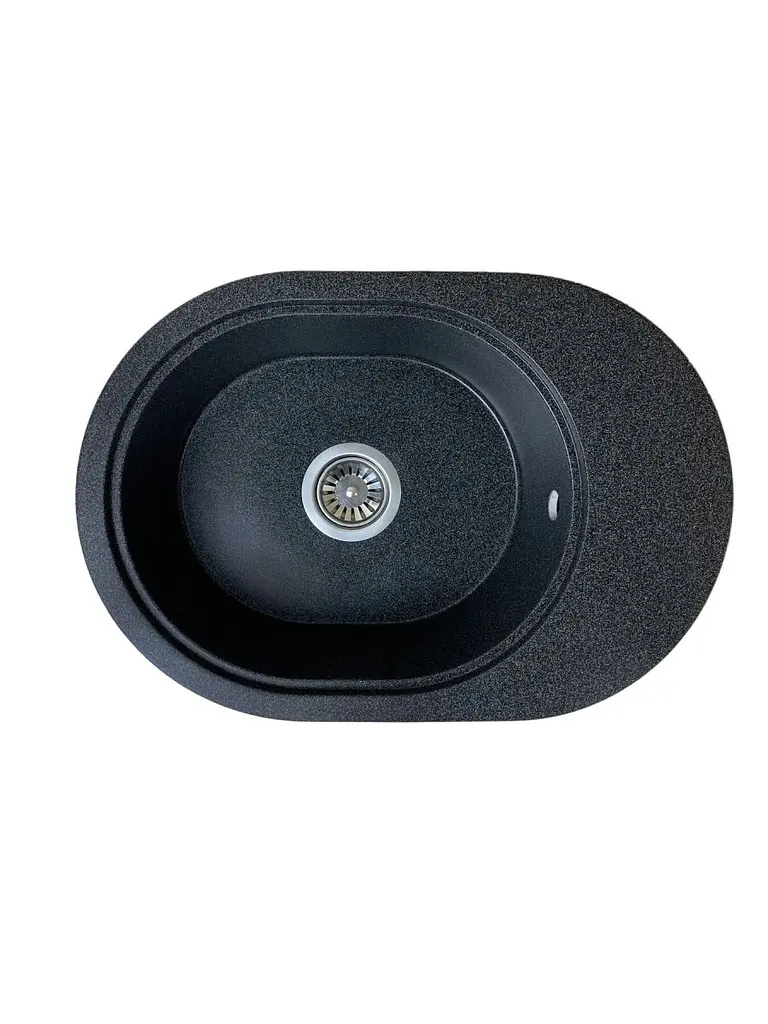 Кухонна мийка Adamant OVALE графіт 610x420x180 мм, з крилом 61 см - фото 5