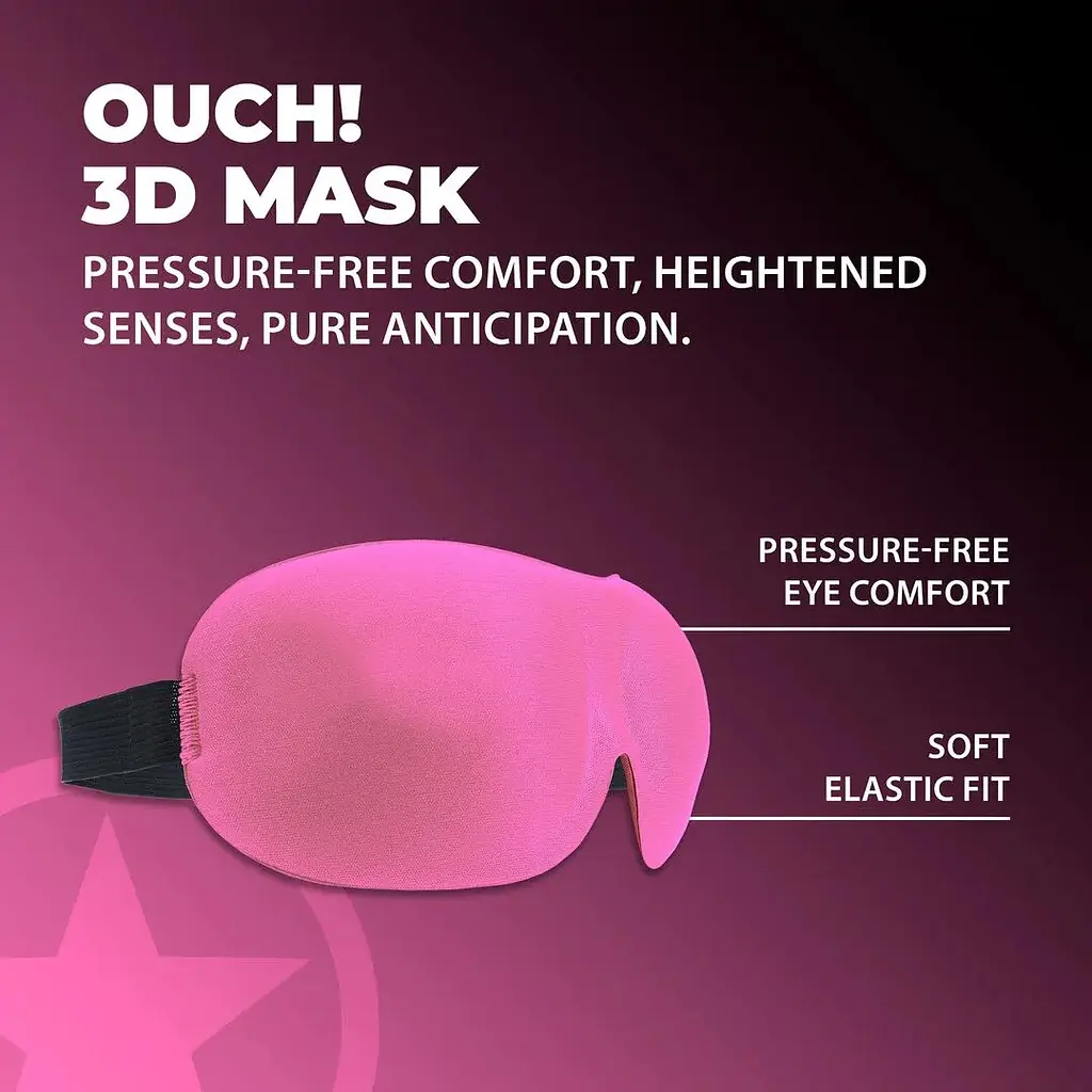 Маска на очі Ouch! 3D рожева - фото 2