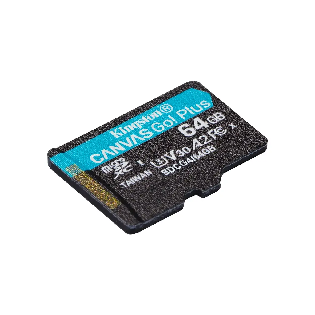 Карта пам'яті Kingston 64GB microSDXC сlass 10 UHS-I U3 V30 A2 Canvas Go Plus G4 (SDCG4/64GBSP) - фото 2