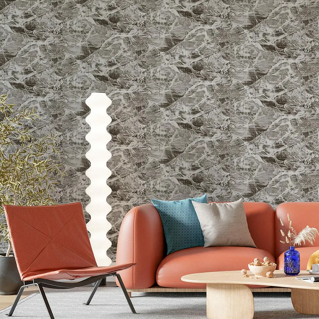 Декоративна 3D панель Sticker Wall самоклейка 700x770x3мм Мармур чорний 061-3 SW-00000691 - фото 5
