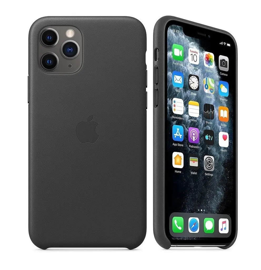 Шкіряний чохол-накладка Leather Case MWYE2ZM/A для iPhone 11 Pro (5.8") Black - фото 3