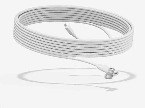 Кабель мультимедийный Logitech Rally Mic Pod Extension Cable Off White USB WW 10M (952-000047) - фото 2