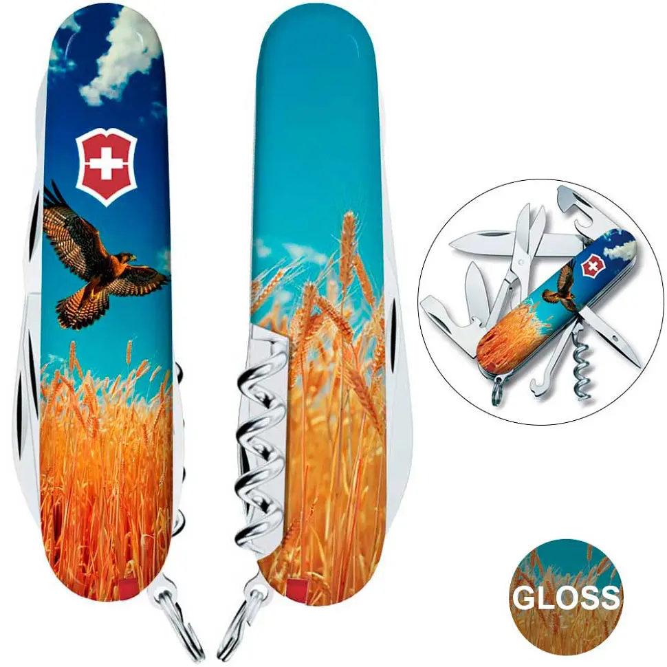 Ніж Victorinox Climber Ukraine 91мм 14функ Вільний Сокіл