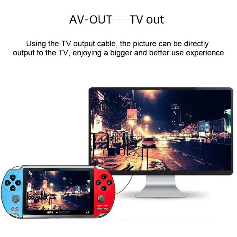 Ігрова консоль XPRO M7 портативна з екраном 4.3 IPS та 10000 іграми (43814-M7_1611) - фото 3