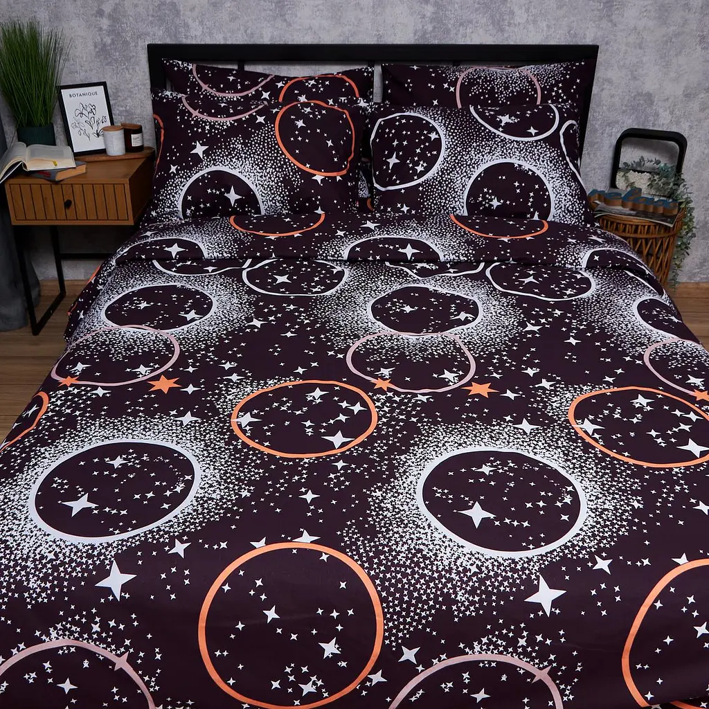Постільний набір Moon&Star (підковдра 175х210 см + 2 наволочки 50х70 см) Бязь Gold Люкс Cosmic Vibes - фото 2