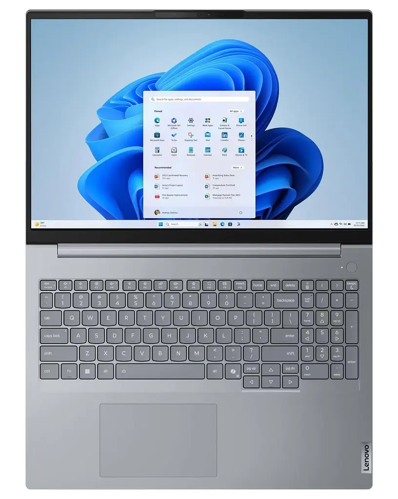 Ноутбук Lenovo 16 ThinkBook 16-G9 WUXGA IPS AG/Ryzen 5 220/32GB/512SSD/UMA/DOS/Gray (21UT004HRA) - фото 4