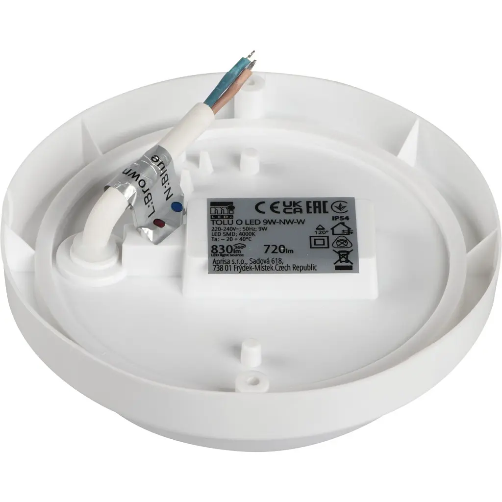 Світильник Miledo Tolu O LED 9W-NW-W герметичний (31497) - фото 2