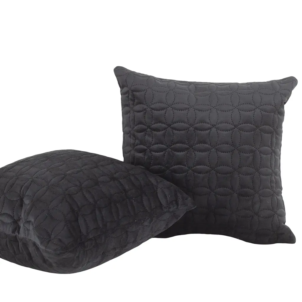 Наволочка декоративна ТЕП Velour Мозаїка 45х45 см чорний (2-05175_36299) - фото 2