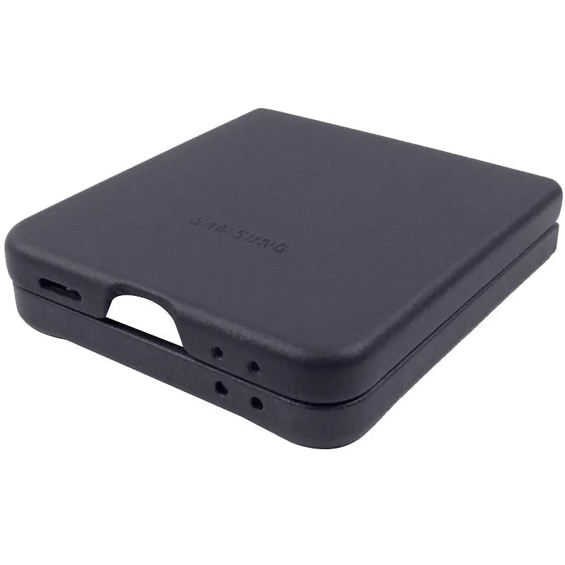 Шкіряний чохол Leather Case (AAA) для Samsung Galaxy Z Flip7 Dark Gray - фото 4
