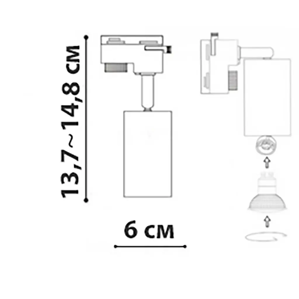 Трековый светильник Friendlylight Focus FL6008 - фото 5