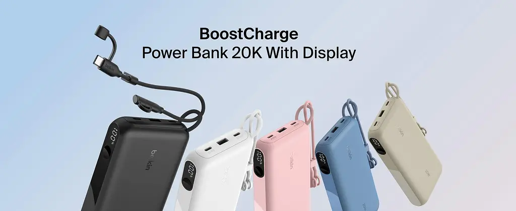 Belkin Акумулятор портативний літій-іонний Power Bank Belkin 20000мА·рік, 20Вт, з дисплеєм, синій - фото 2