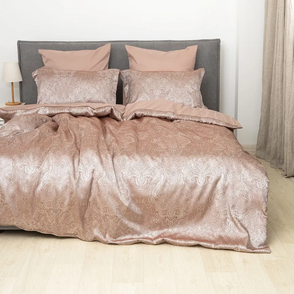 Комплект постільної білизни Tiare cімейний Сатин Жакард 2424-sm - фото 2