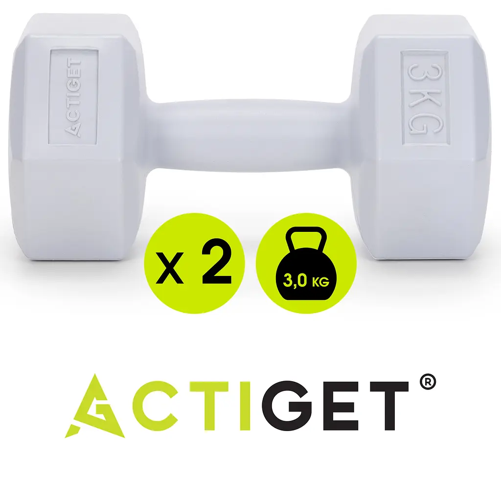 Гантелі Actiget Hex 2 x 3 кг ACT0161 Grey - фото 5