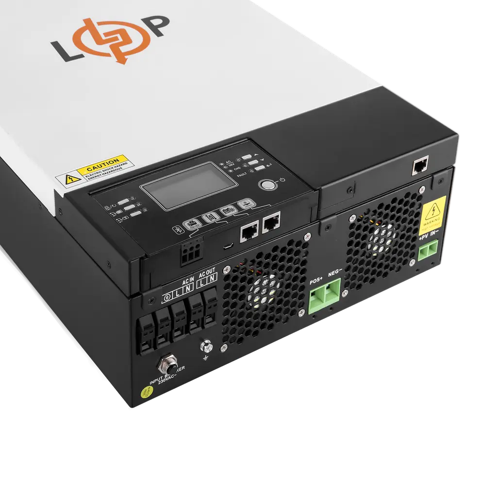 Гібридний сонячний інвертор (ДБЖ) LPW-HY-5032-5000VA (5000Вт) 48V 80A MPPT 120-450V - фото 4