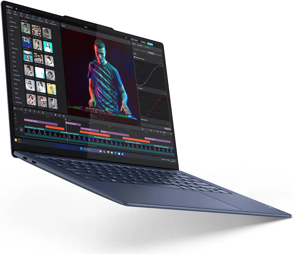 Ноутбук Lenovo Yoga Slim 7 14Q8X9 (14.5 2.9K OLED 90 Hz, Snapdragon X Elite X1E-78-100, 16 GB, 512 SSD, Qualcomm Adreno X1, W11H) Cosmic Blue (83ED0001US) - фото 3