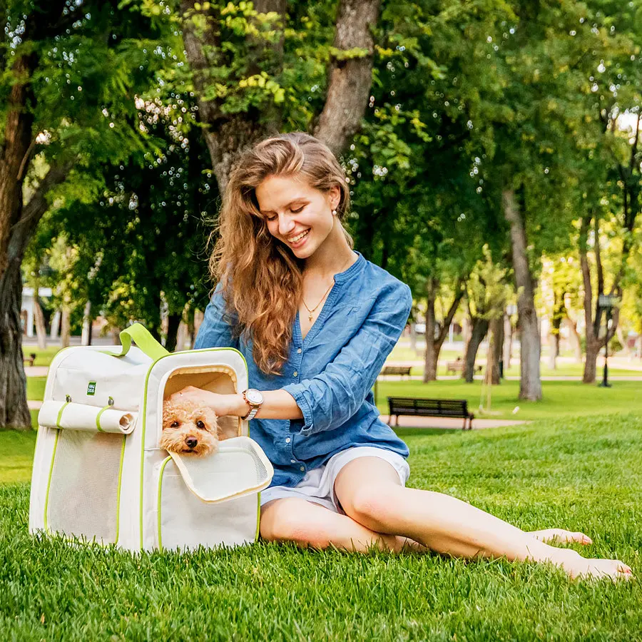 Рюкзак-переноска для котів та дрібних порід собак Waudog Relax Eco 42х34х27 см до 8 кг   - фото 5