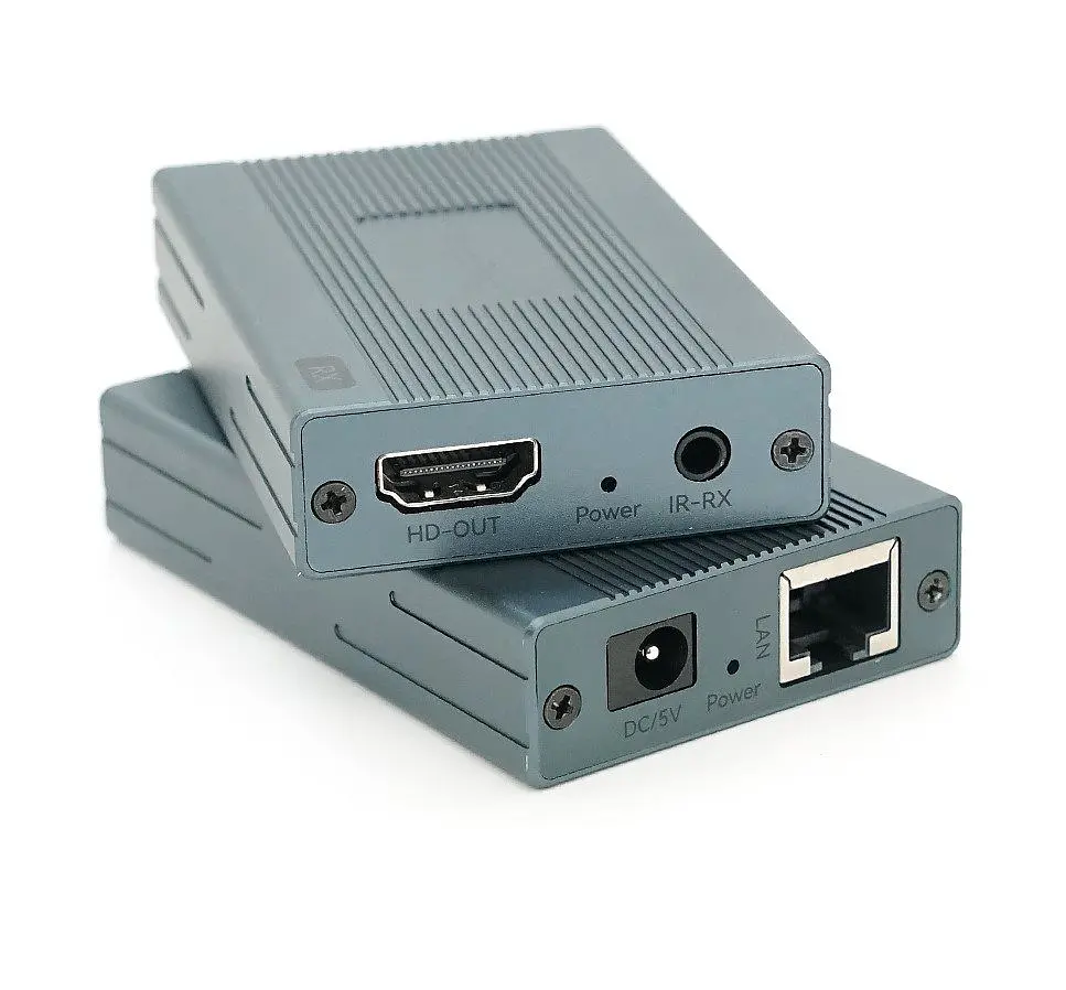 Подовжувач HDMI сигналу через UTP-кабель VEGGIEG VHE60 Extender 60m 1080p, LAN CAT 5E/6A