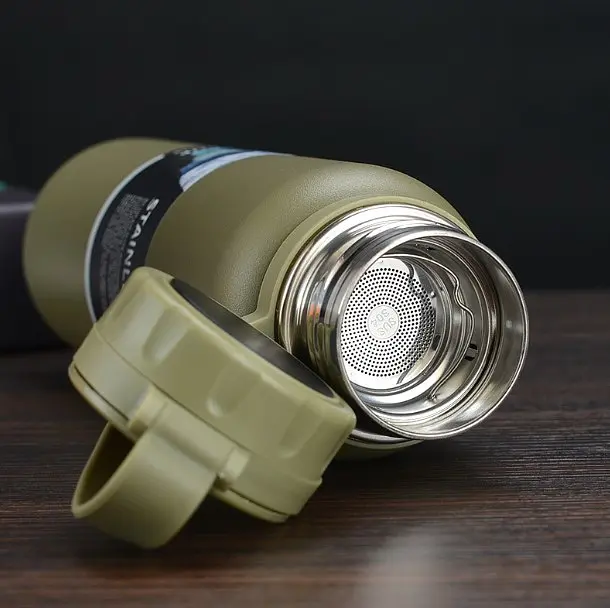 Термос Condor olDBro Stainless Steel Insulation Outdoor 800 мл оливковый - фото 4
