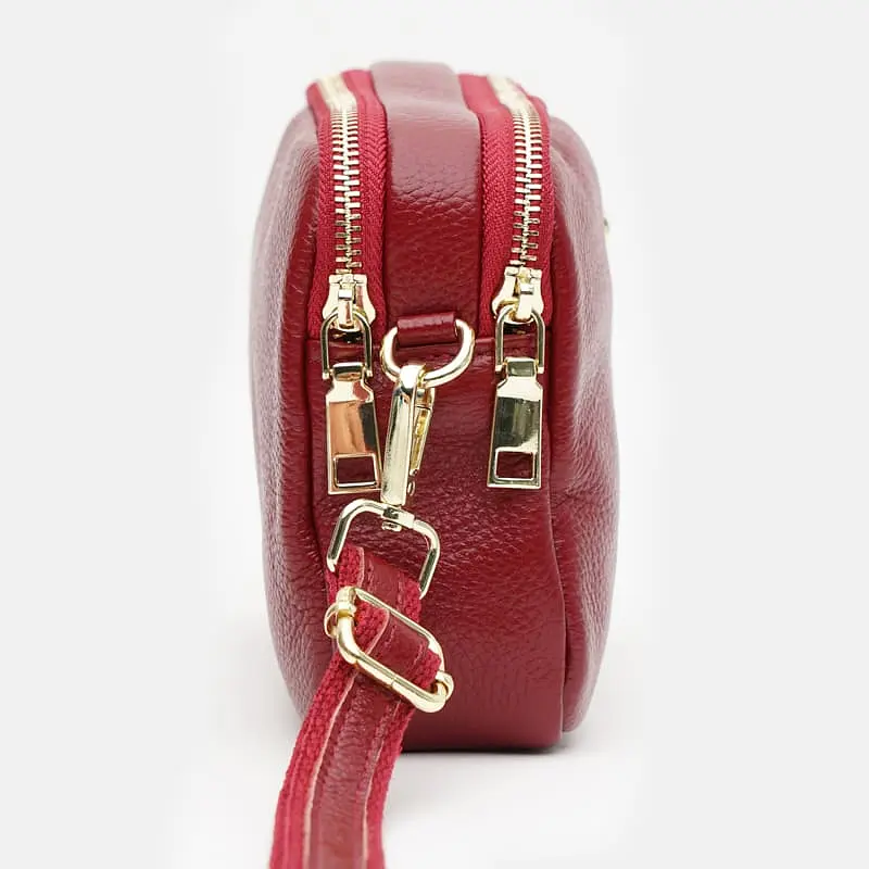 Жіноча шкіряна сумка Borsa Leather K11906r-red - фото 4