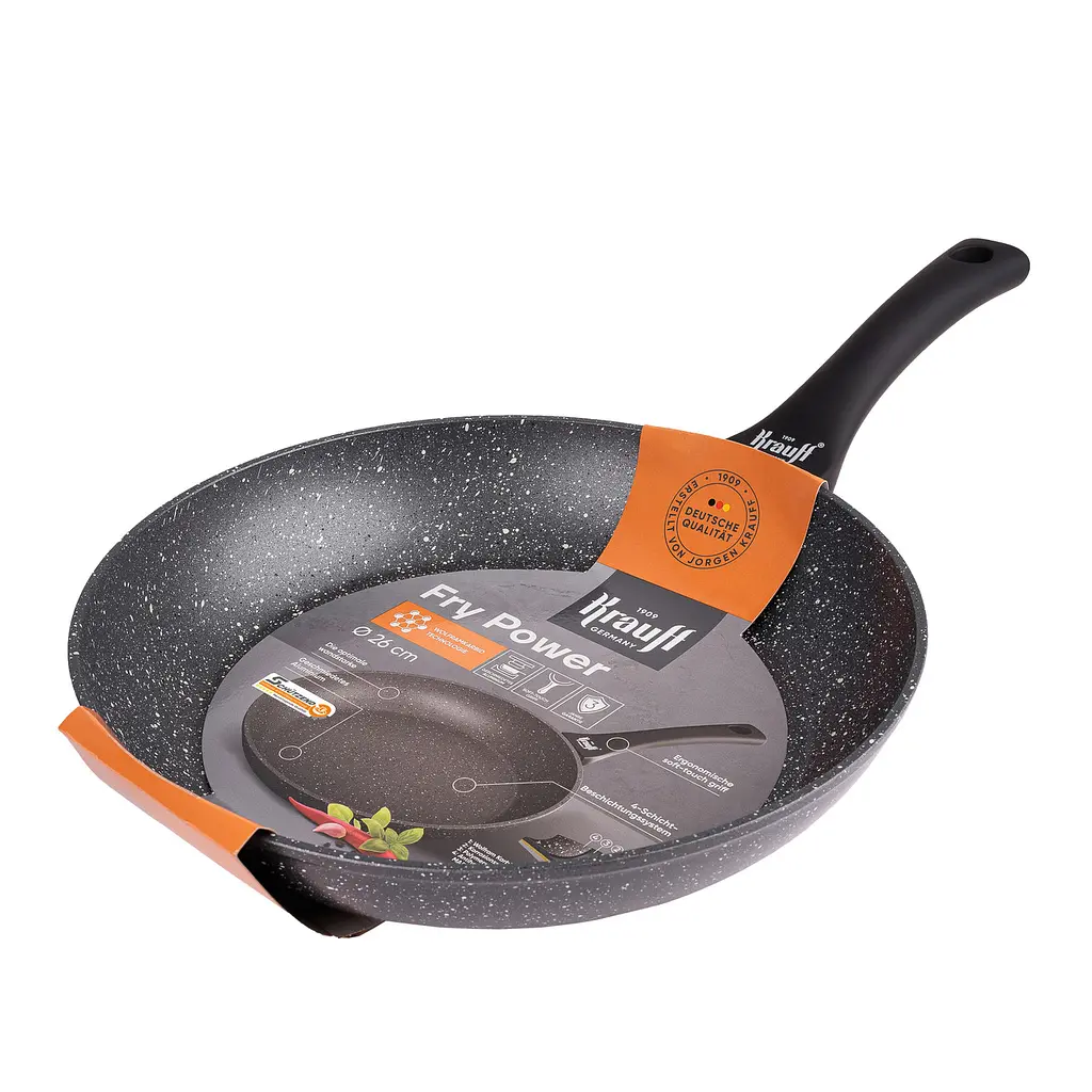 Набір сковорідок Fry Power 26 см та 28 см + скляна кришка універсальна - фото 6