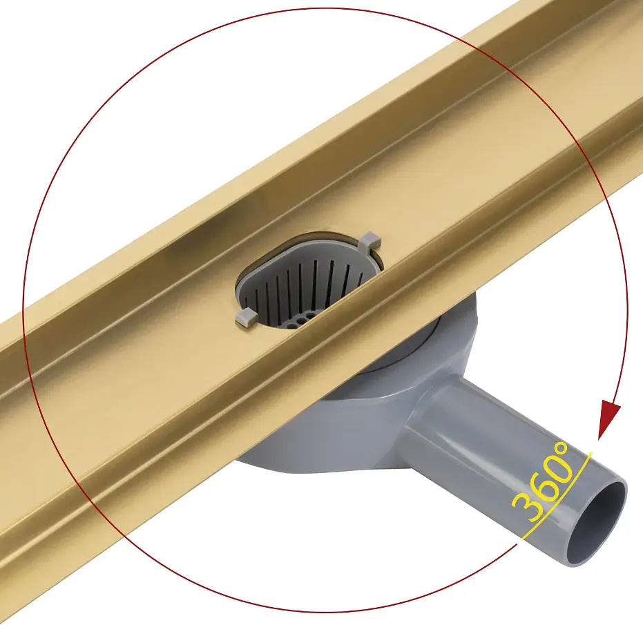 Трап для душу Rea Neox 80 Pro brushed gold 2в1 REA-G2703 - фото 2