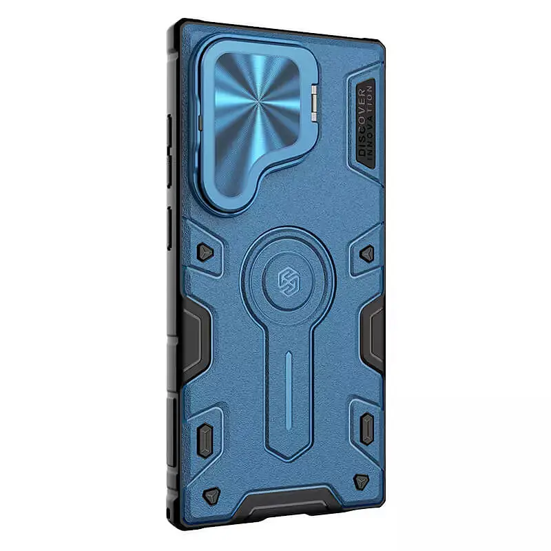 TPU+PC чехол Nillkin CamShield Armor Prop для Samsung Galaxy S24 Ultra Blue - фото 3
