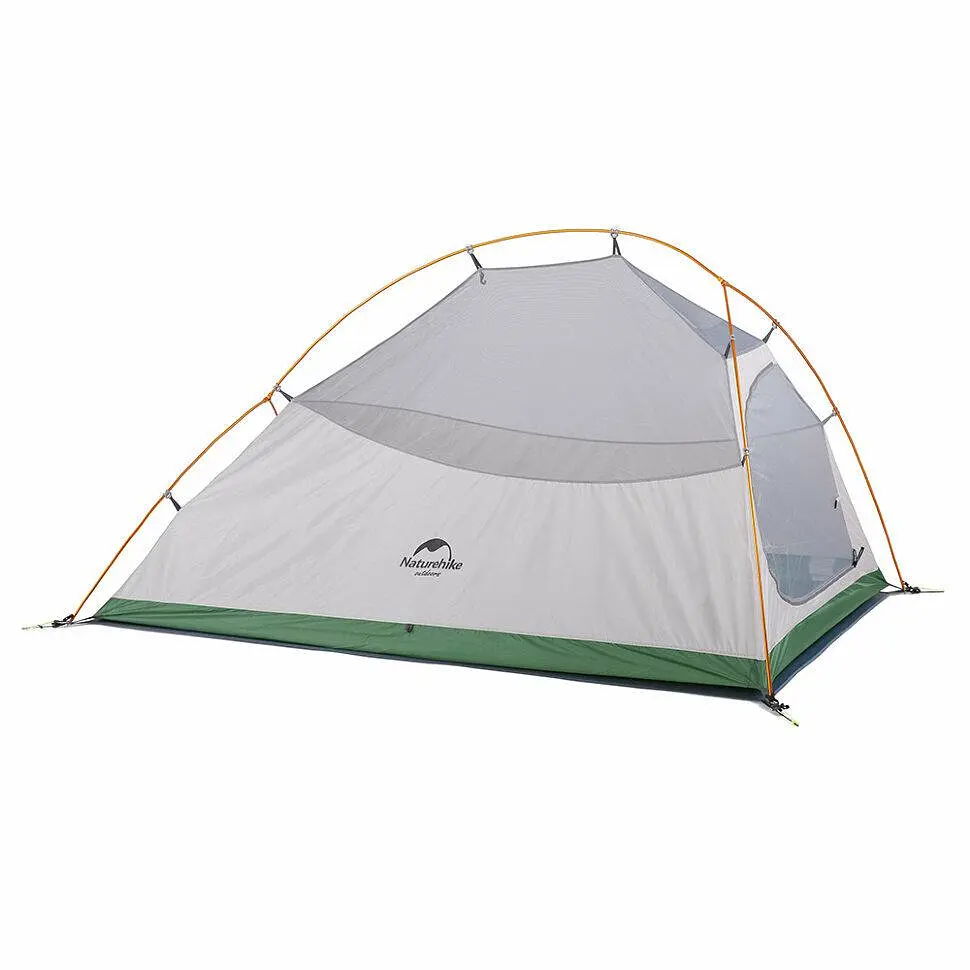 Надлегкий тримісний намет з футпринтом Naturehike Cloud Up 3 Updated NH18T030-T 210T (Зелений) - фото 2