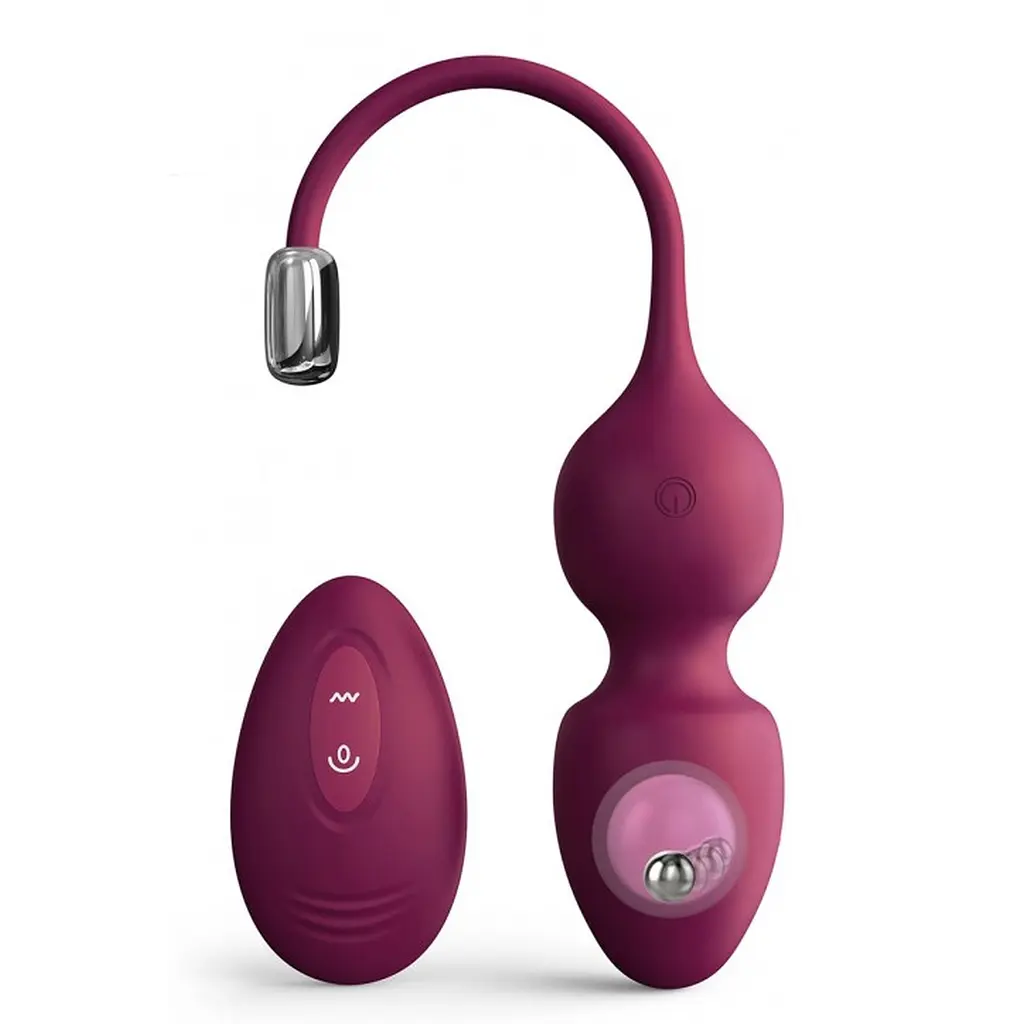 Вагинальные шарики Dorcel Love Balls, 22 см, сливовый - фото 2