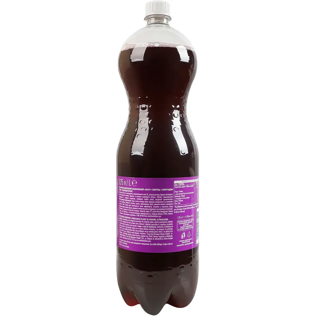 Напій Fanta Виноград з виноградним соком з підсолоджувачем без цукру 1.75 л - фото 3