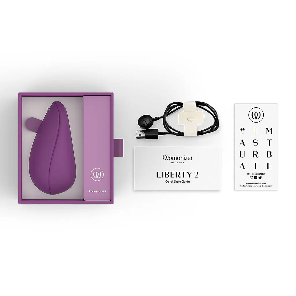 Вакуумний кліторальний стимулятор Womanizer Liberty 2 Purple Womanizer SX0523 100866 - фото 7